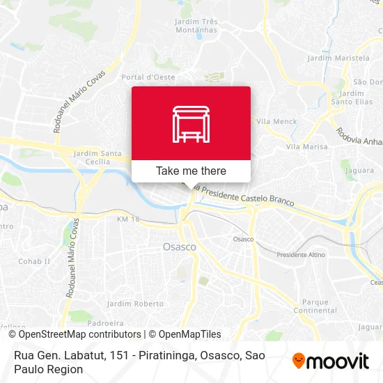 Rua Gen. Labatut, 151 - Piratininga, Osasco map