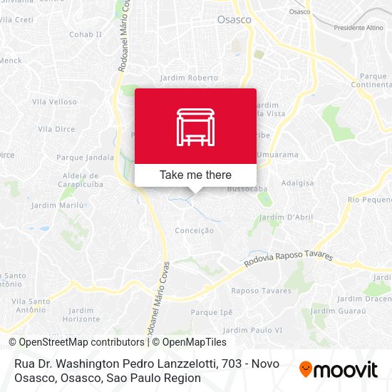 Rua Dr. Washington Pedro Lanzzelotti, 703 - Novo Osasco, Osasco map