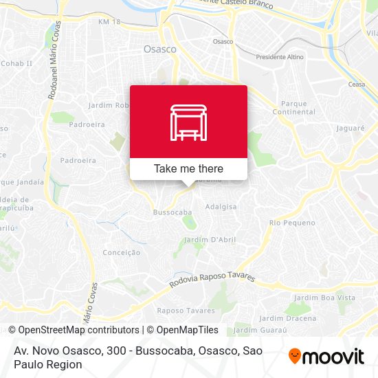 Av. Novo Osasco, 300 - Bussocaba, Osasco map
