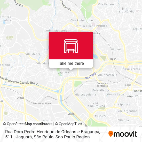 Rua Dom Pedro Henrique de Orleans e Bragança, 511 - Jaguará, São Paulo map
