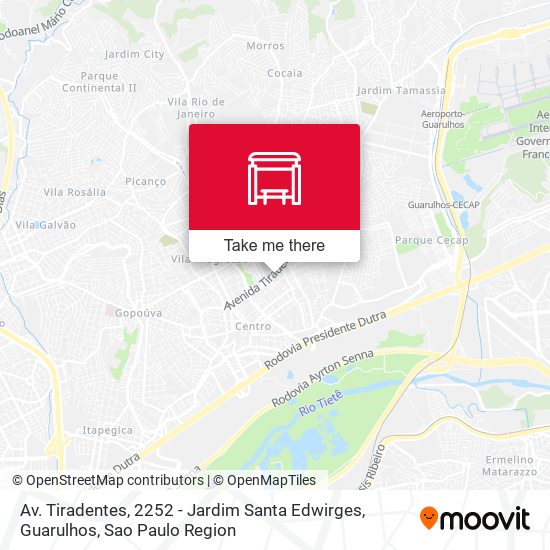 Av. Tiradentes, 2252 - Jardim Santa Edwirges, Guarulhos map