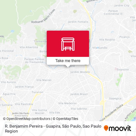 R. Benjamim Pereira - Guapira, São Paulo map