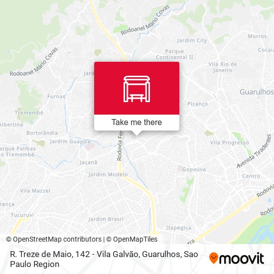R. Treze de Maio, 142 - Vila Galvão, Guarulhos map