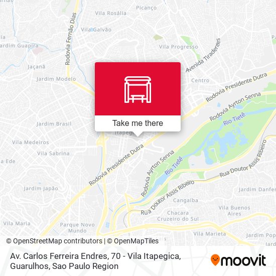 Av. Carlos Ferreira Endres, 70 - Vila Itapegica, Guarulhos map