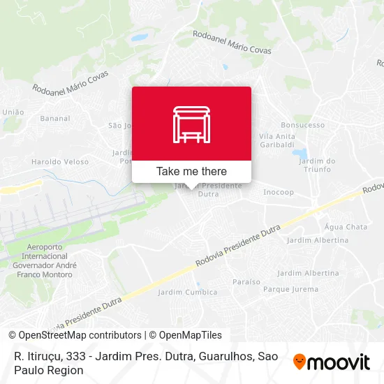 R. Itiruçu, 333 - Jardim Pres. Dutra, Guarulhos map