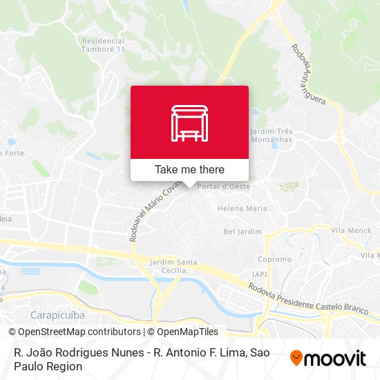 R. João Rodrigues Nunes - R. Antonio F. Lima map