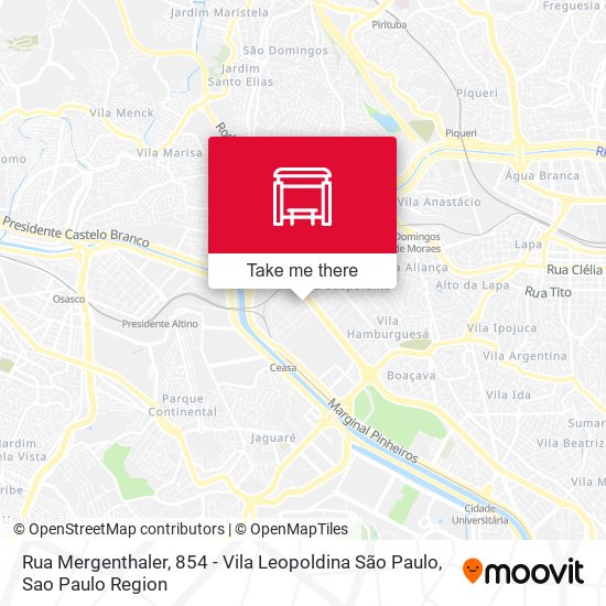 Rua Mergenthaler, 854 - Vila Leopoldina São Paulo map