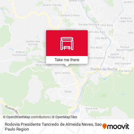 Mapa Rodovia Presidente Tancredo de Almeida Neves
