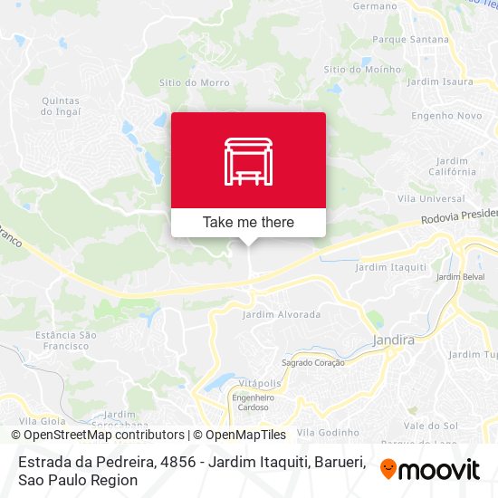 Mapa Estrada da Pedreira, 4856 - Jardim Itaquiti, Barueri