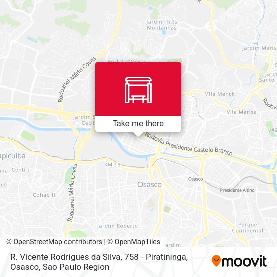 R. Vicente Rodrigues da Silva, 758 - Piratininga, Osasco map