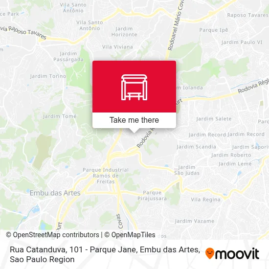 Rua Catanduva, 101 - Parque Jane, Embu das Artes map