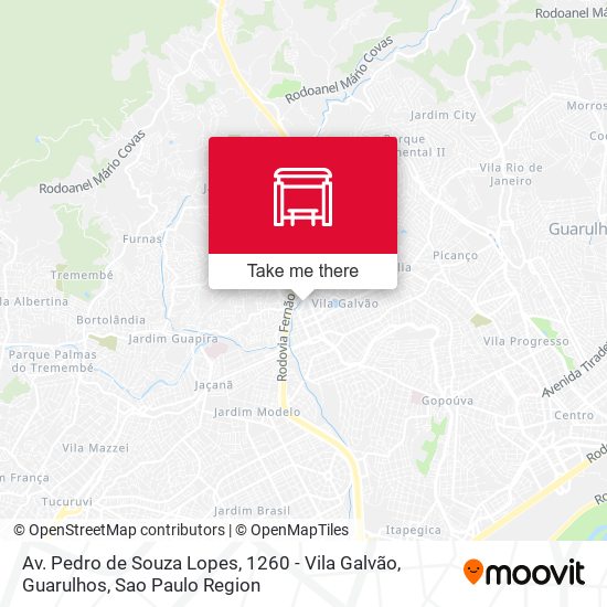 Mapa Av. Pedro de Souza Lopes, 1260 - Vila Galvão, Guarulhos