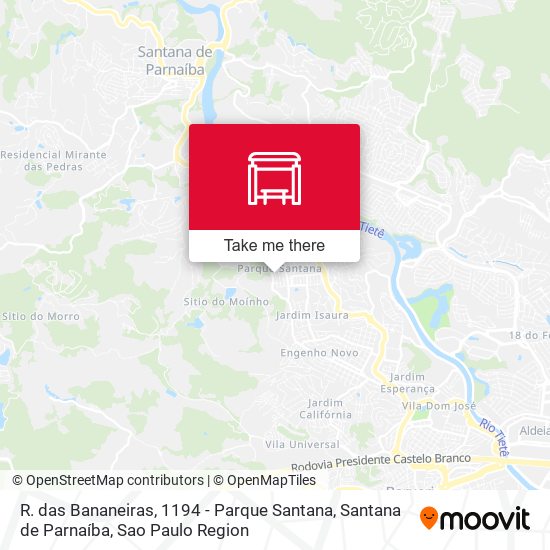 R. das Bananeiras, 1194 - Parque Santana, Santana de Parnaíba map