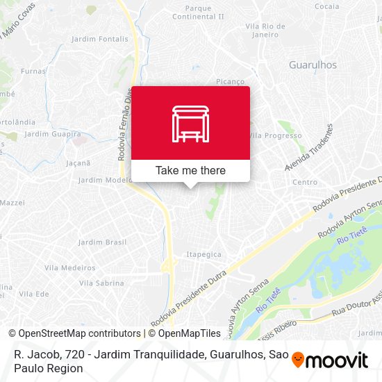 R. Jacob, 720 - Jardim Tranquilidade, Guarulhos map