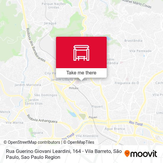 Rua Guerino Giovani Leardini, 164 - Vila Barreto, São Paulo map