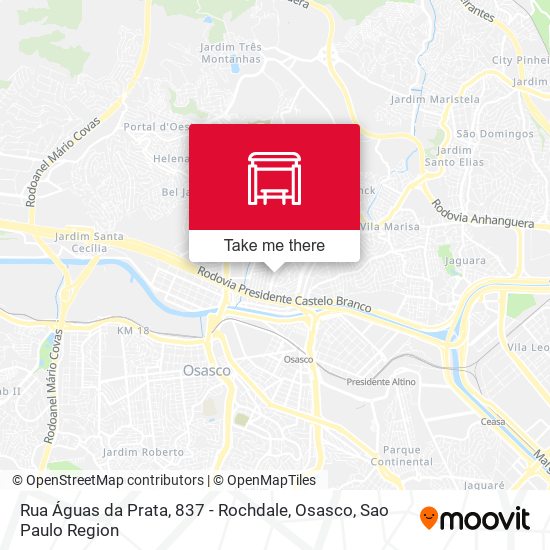 Rua Águas da Prata, 837 - Rochdale, Osasco map