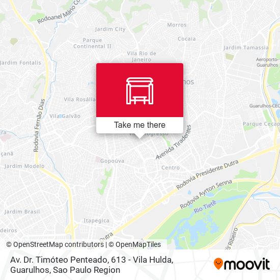 Av. Dr. Timóteo Penteado, 613 - Vila Hulda, Guarulhos map