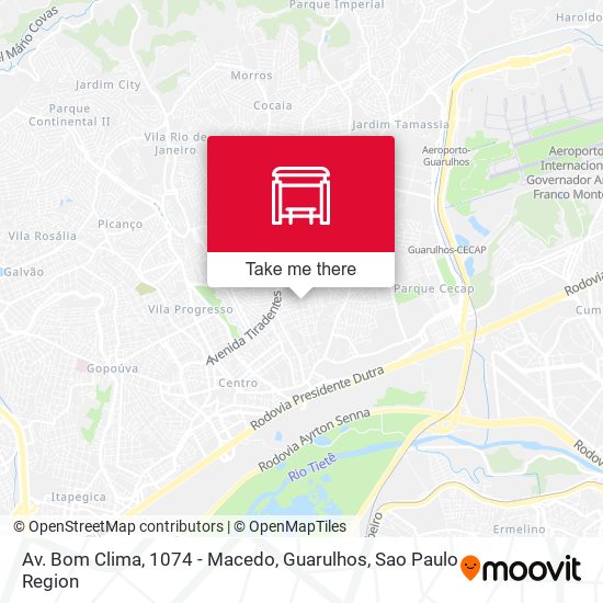 Av. Bom Clima, 1074 - Macedo, Guarulhos map