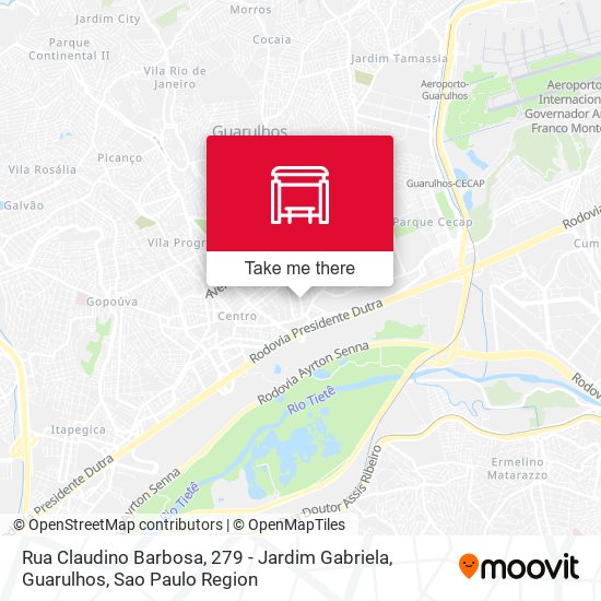 Rua Claudino Barbosa, 279 - Jardim Gabriela, Guarulhos map