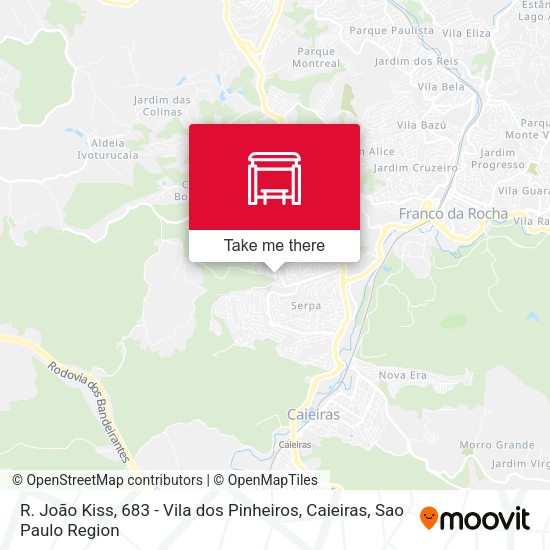 R. João Kiss, 683 - Vila dos Pinheiros, Caieiras map
