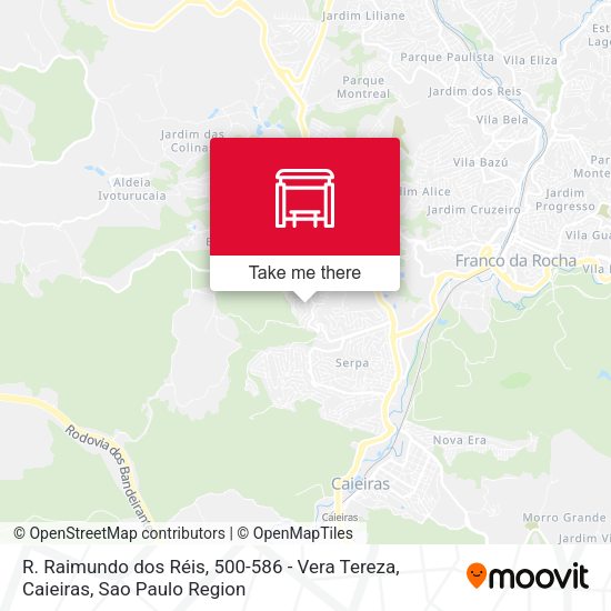 R. Raimundo dos Réis, 500-586 - Vera Tereza, Caieiras map