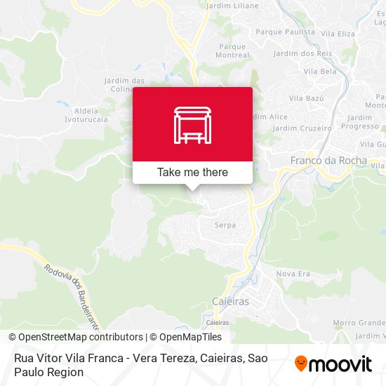 Rua Vitor Vila Franca - Vera Tereza, Caieiras map