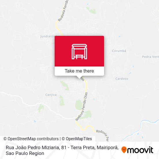 Rua João Pedro Miziaria, 81 - Terra Preta, Mairiporã map