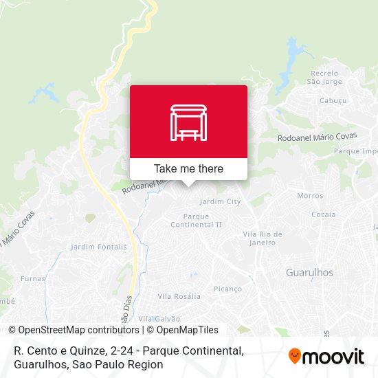 R. Cento e Quinze, 2-24 - Parque Continental, Guarulhos map