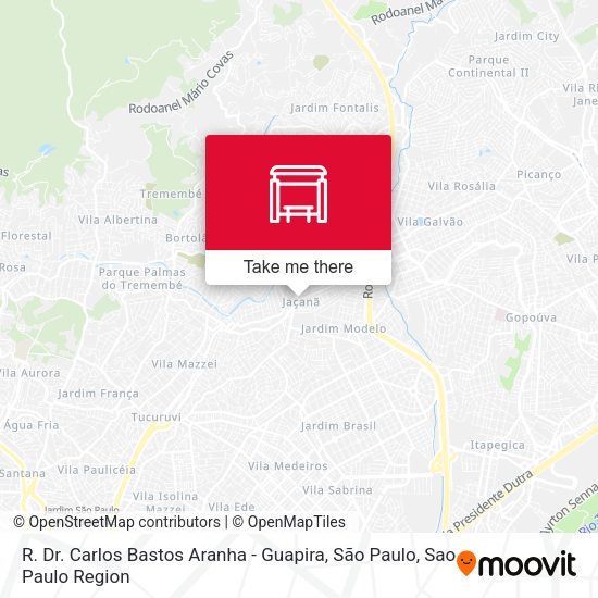 R. Dr. Carlos Bastos Aranha - Guapira, São Paulo map