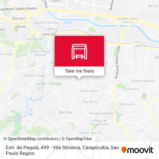 Estr. do Pequiá, 499 - Vila Silviania, Carapicuíba map