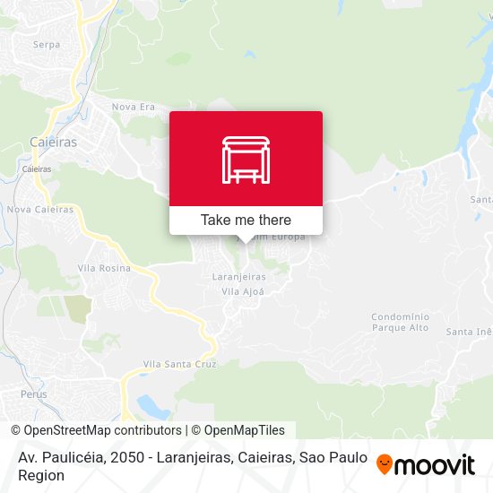 Av. Paulicéia, 2050 - Laranjeiras, Caieiras map