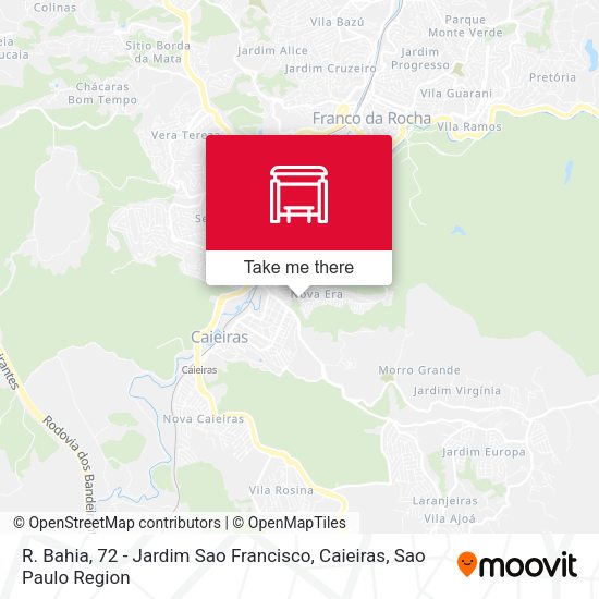 R. Bahia, 72 - Jardim Sao Francisco, Caieiras map
