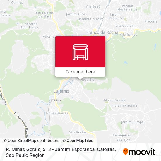 R. Minas Gerais, 513 - Jardim Esperanca, Caieiras map