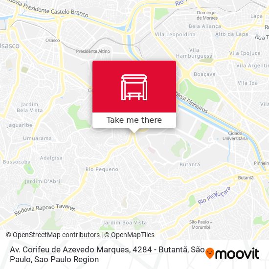 Mapa Av. Corifeu de Azevedo Marques, 4284 - Butantã, São Paulo