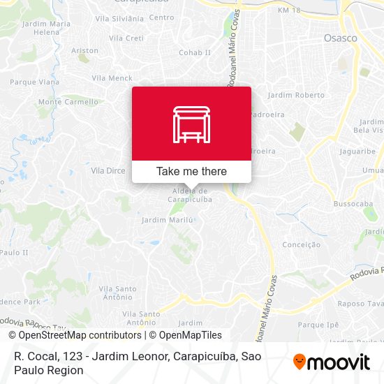 R. Cocal, 123 - Jardim Leonor, Carapicuíba map
