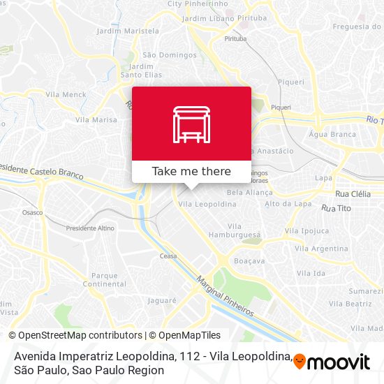 Avenida Imperatriz Leopoldina, 112 - Vila Leopoldina, São Paulo map