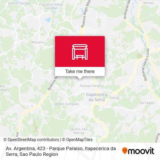 Av. Argentina, 423 - Parque Paraiso, Itapecerica da Serra map