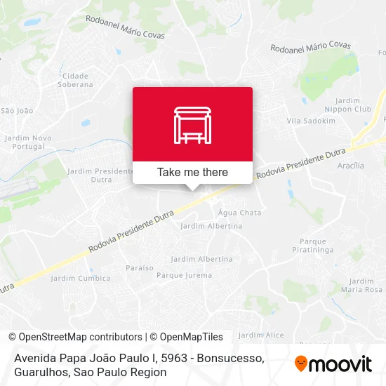 Avenida Papa João Paulo I, 5963 - Bonsucesso, Guarulhos map