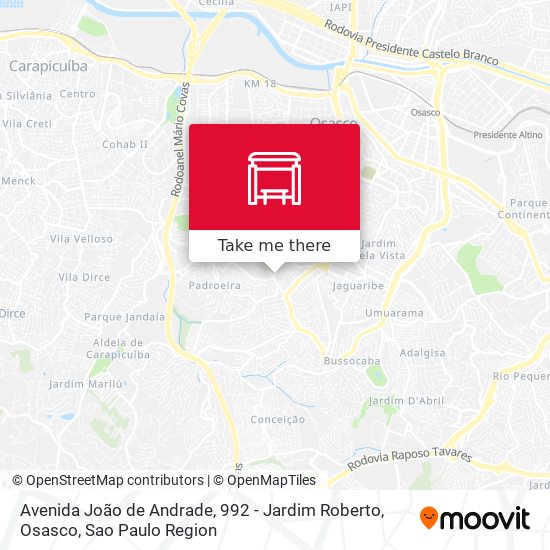 Avenida João de Andrade, 992 - Jardim Roberto, Osasco map