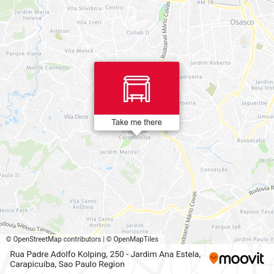Rua Padre Adolfo Kolping, 250 - Jardim Ana Estela, Carapicuíba map