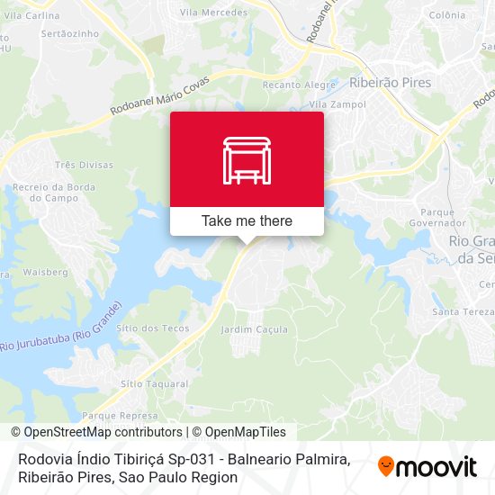 Rodovia Índio Tibiriçá Sp-031 - Balneario Palmira, Ribeirão Pires map
