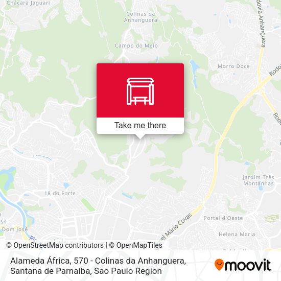 Alameda África, 570 - Colinas da Anhanguera, Santana de Parnaíba map