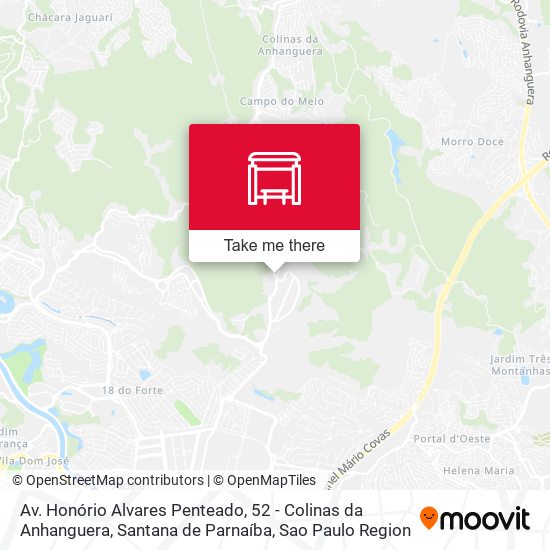 Mapa Av. Honório Alvares Penteado, 52 - Colinas da Anhanguera, Santana de Parnaíba