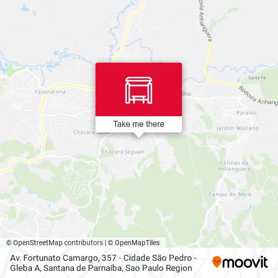 Mapa Av. Fortunato Camargo, 357 - Cidade São Pedro - Gleba A, Santana de Parnaíba