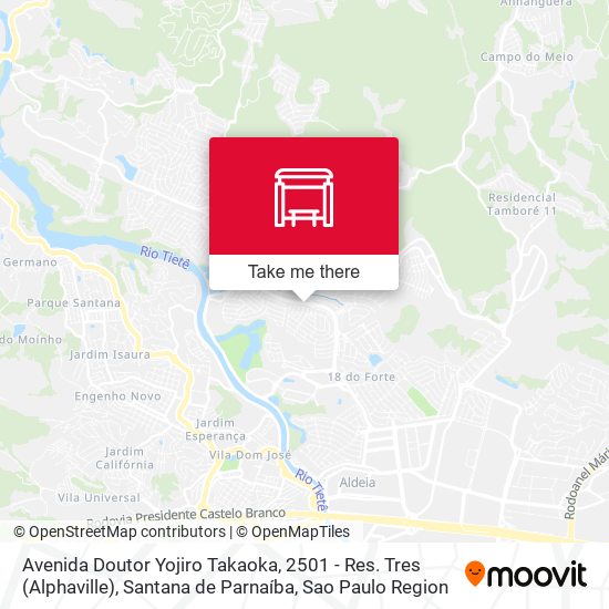 Mapa Avenida Doutor Yojiro Takaoka, 2501 - Res. Tres (Alphaville), Santana de Parnaíba
