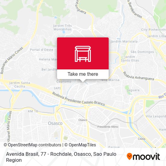 Avenida Brasil, 77 - Rochdale, Osasco map