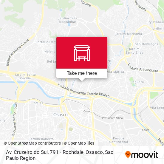 Mapa Av. Cruzeiro do Sul, 791 - Rochdale, Osasco