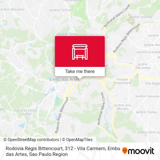 Rodovia Régis Bittencourt, 312 - Vila Carmem, Embu das Artes map