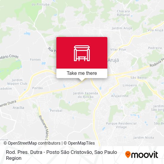 Rod. Pres. Dutra - Posto São Cristovão map