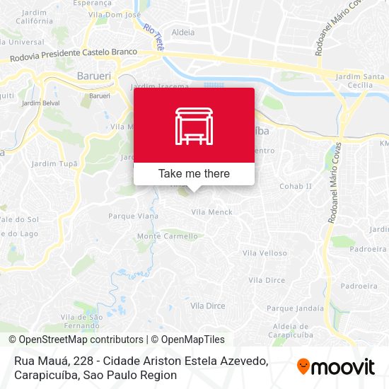 Rua Mauá, 228 - Cidade Ariston Estela Azevedo, Carapicuíba map